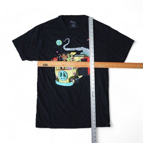 A-LAB "Take a Ride on the Alien Bus" Space T-Shirt Black Men's Medium (M) - Picture 4 of 5